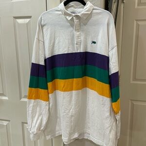 PERLIS. MARDI GRAS LONG SLEVE SHIRT. WORN, great condition. Size XXL